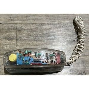 Vtg Unisonic 6900 Clear Push Button Telephone Phone Retro 80's